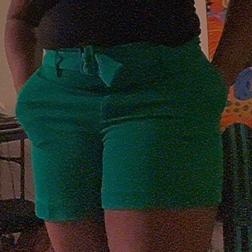 Ann Taylor Green Shorts with belt